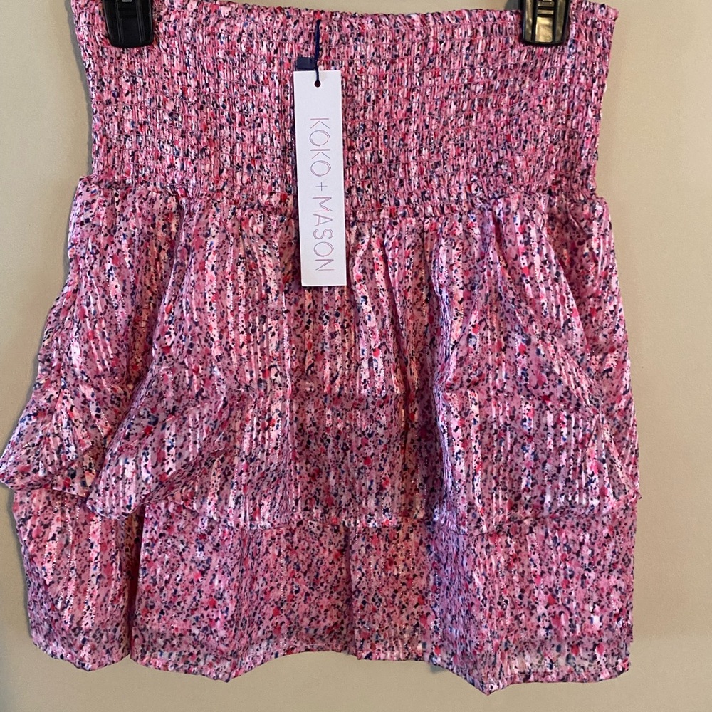 NWT Koko and Mason floral mini skirt in the pink